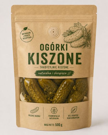 Ogórki Kiszone DoyPack 0.5 KG
